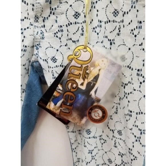 Queen Jeans Premium Blue Denim Lace Front Push Up Style slimming tapered ankle - Picture 3 of 4